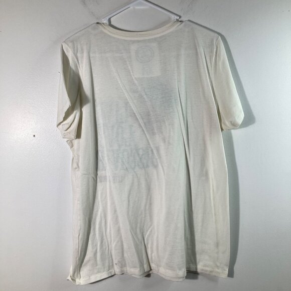 Womens Life Is Good Classic Fit Tee Live Love Discover White Green Brown XL Cott - Picture 2 of 10